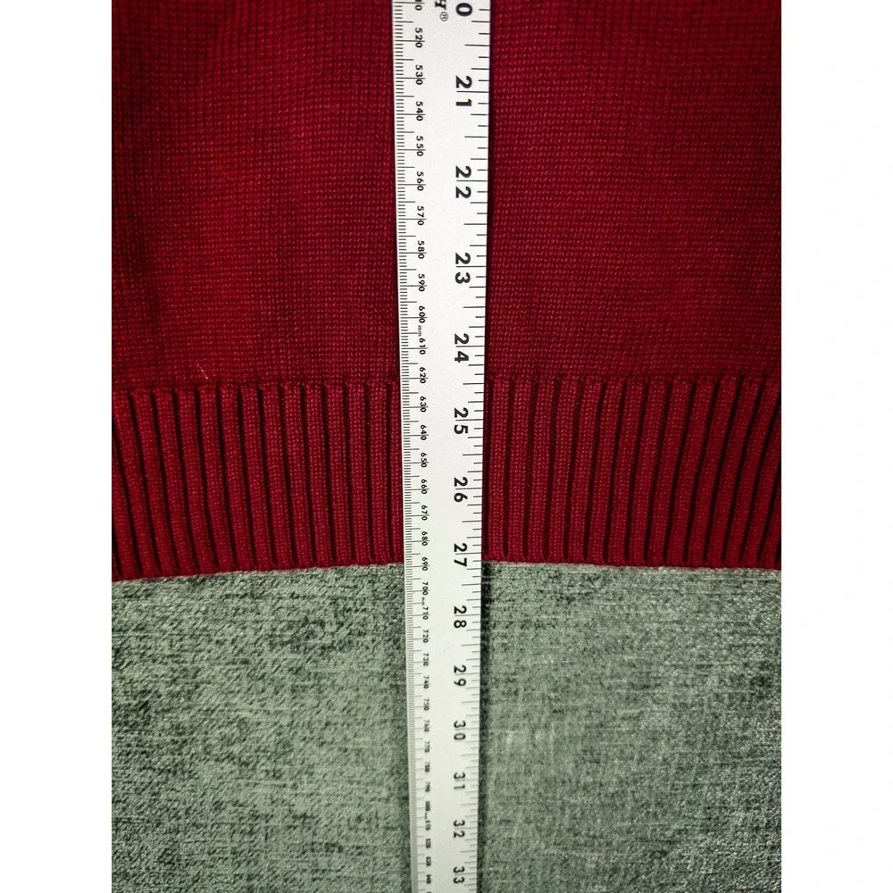 J. Crew Knit Crewneck Sweater Mens L Burgundy Red 100% Cotton Classic Preppy NWT